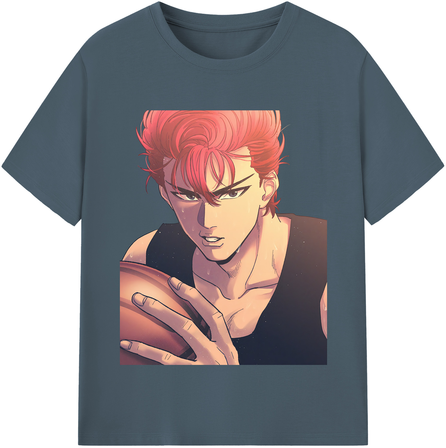 SLAM DUNK／スラムダンク 綿100％半袖Tシャツ（フロントプリント）